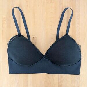 Maidenform Women's Mesh Trim Triangle Bralette Caper Green Size Large